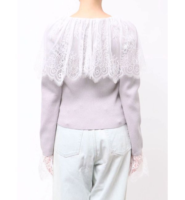 MERCURYDUO「スカラレース襟ニット」|ニット・セーター|