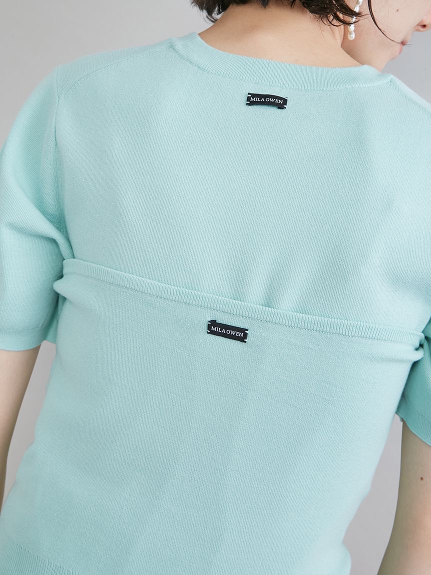 Mila Owen「コットンブレンドニットチューブトップ」|チューブトップ|