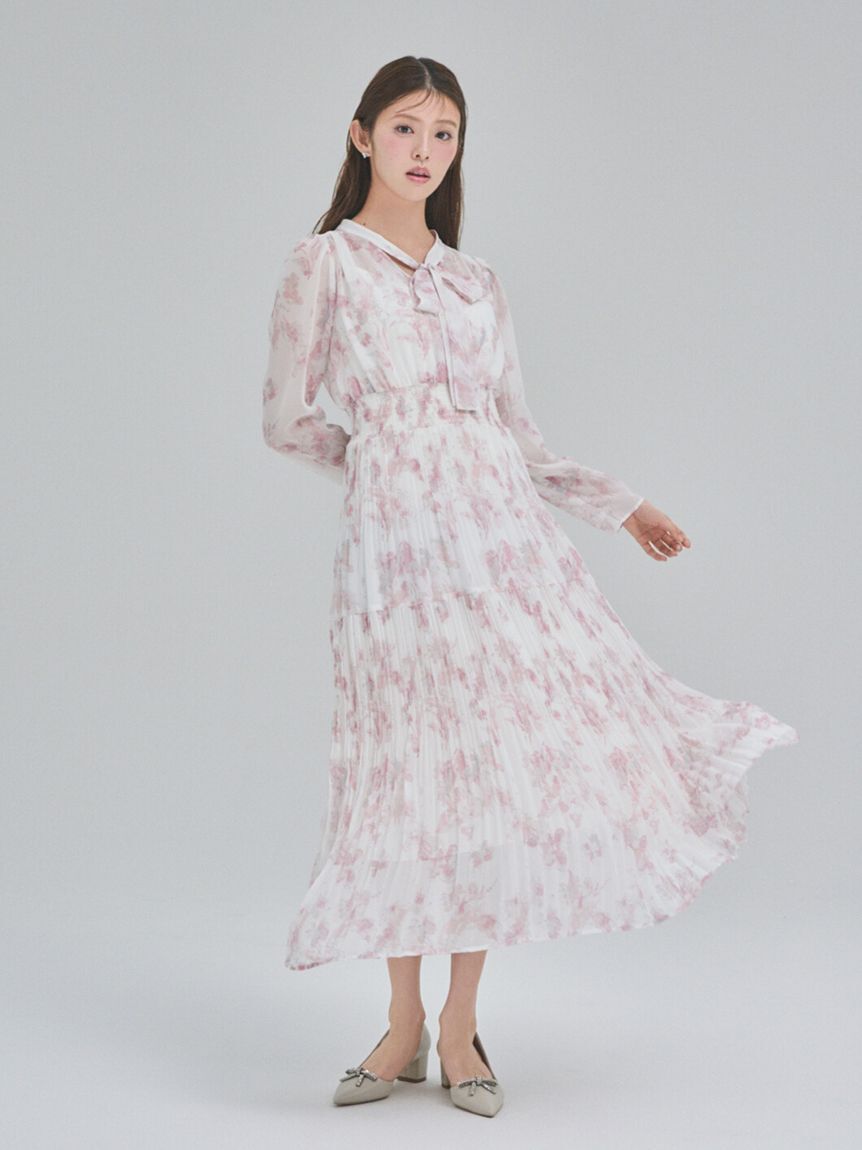 CELFORD「マーブルフラワープリントワンピース」|ワンピース|PNK