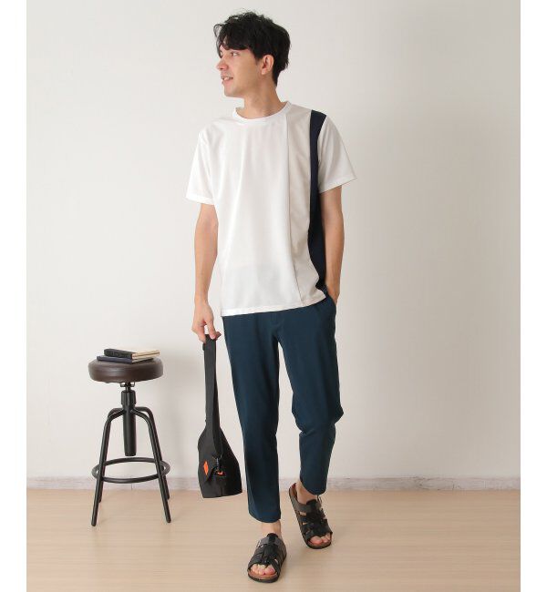 ikka「【接触冷感／吸水速乾】マルチファンクション縦切り替えT【親子おそろい】」|Tシャツ・カットソー|