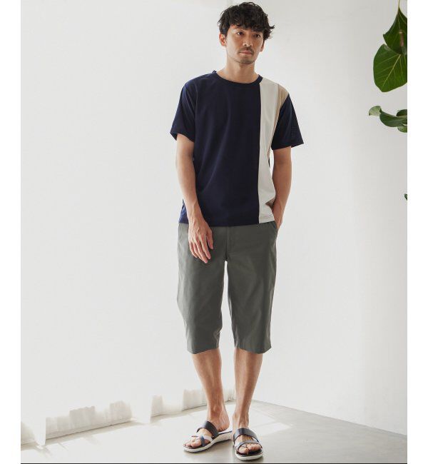 ikka「【接触冷感／吸水速乾】マルチファンクション縦切り替えT【親子おそろい】」|Tシャツ・カットソー|