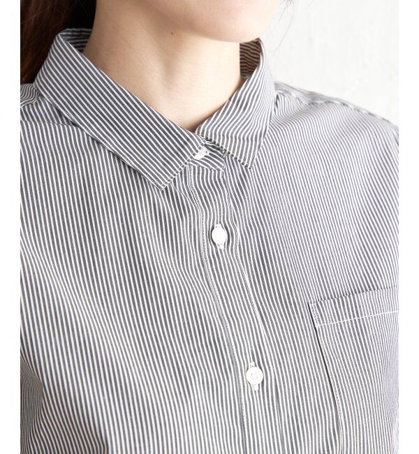 ikka「ストライプ長袖シャツ」|シャツ・ブラウス|