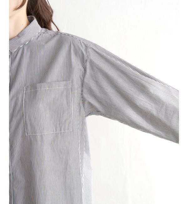 ikka「ストライプ長袖シャツ」|シャツ・ブラウス|