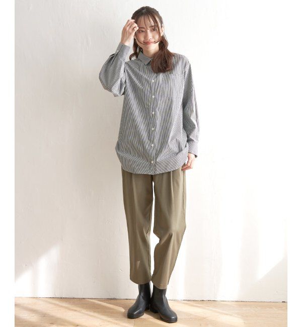 ikka「ストライプ長袖シャツ」|シャツ・ブラウス|