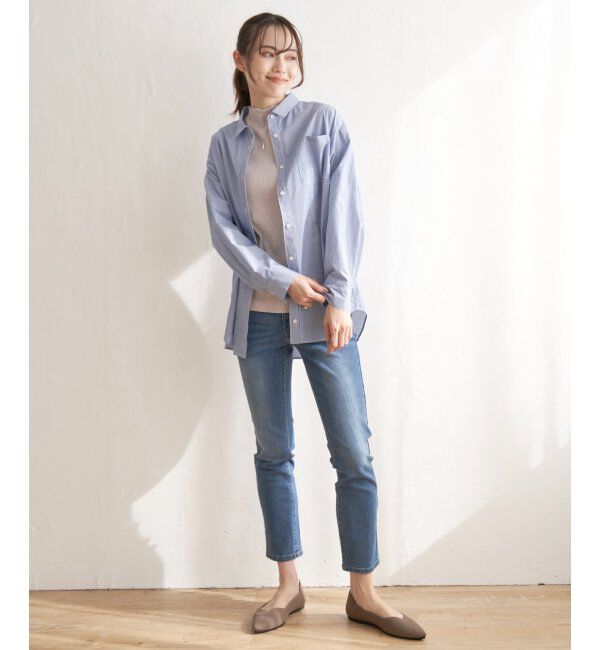 ikka「ストライプ長袖シャツ」|シャツ・ブラウス|