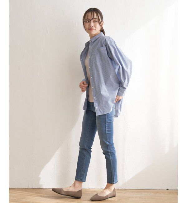 ikka「ストライプ長袖シャツ」|シャツ・ブラウス|