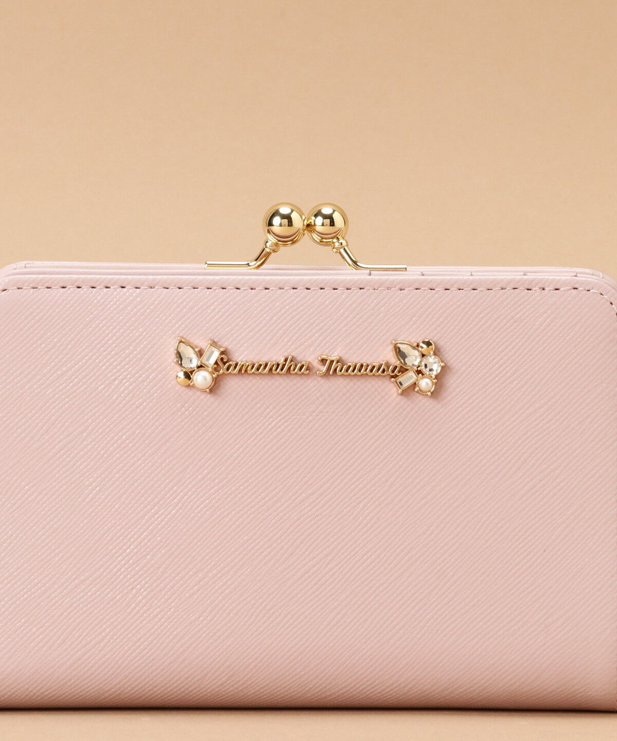 Samantha Thavasa「ラメレザービジュー 口金折財布」|財布|