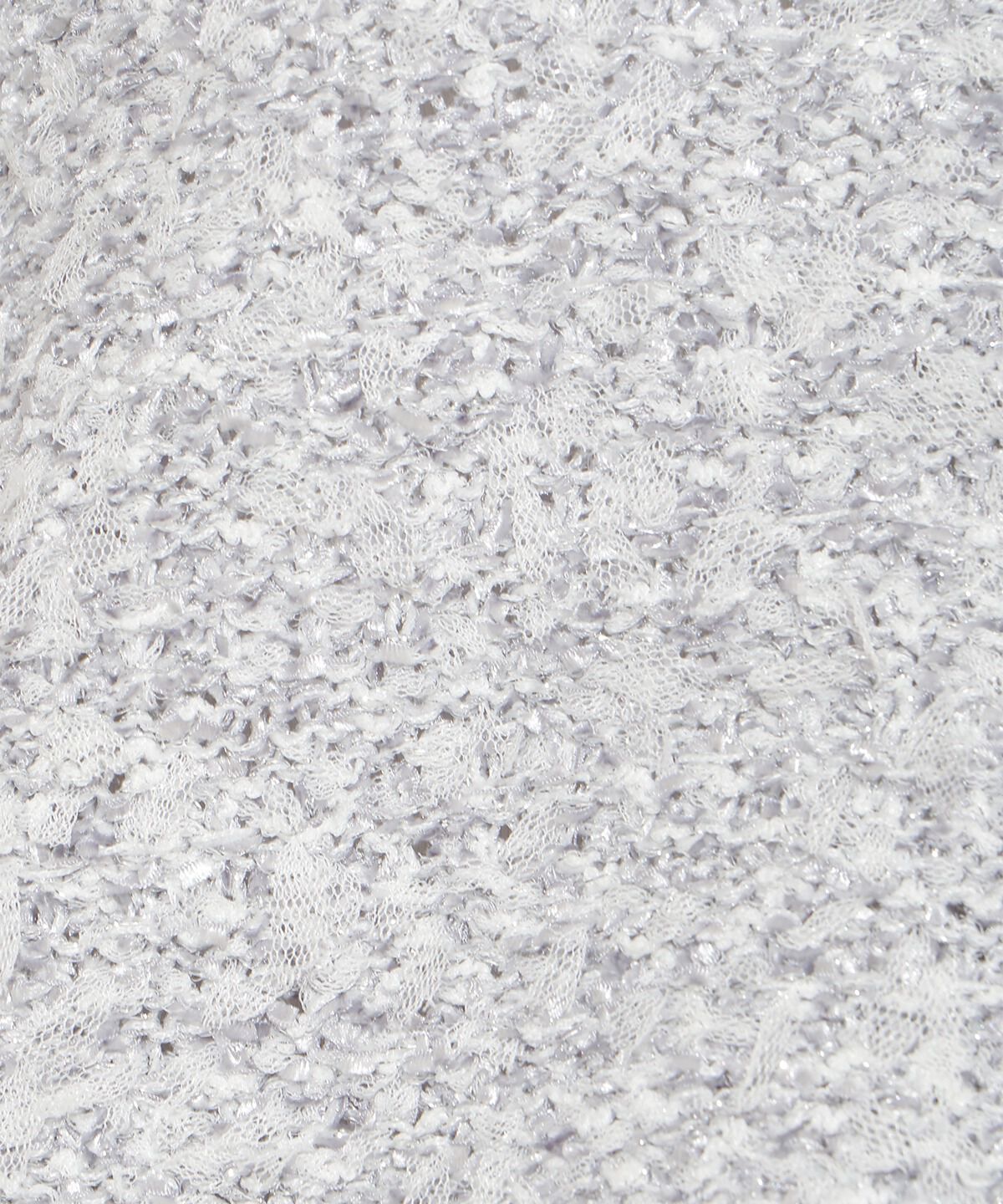 アンドクチュール「ラメ入りツイード調ニットカーディガン」|カーディガン|