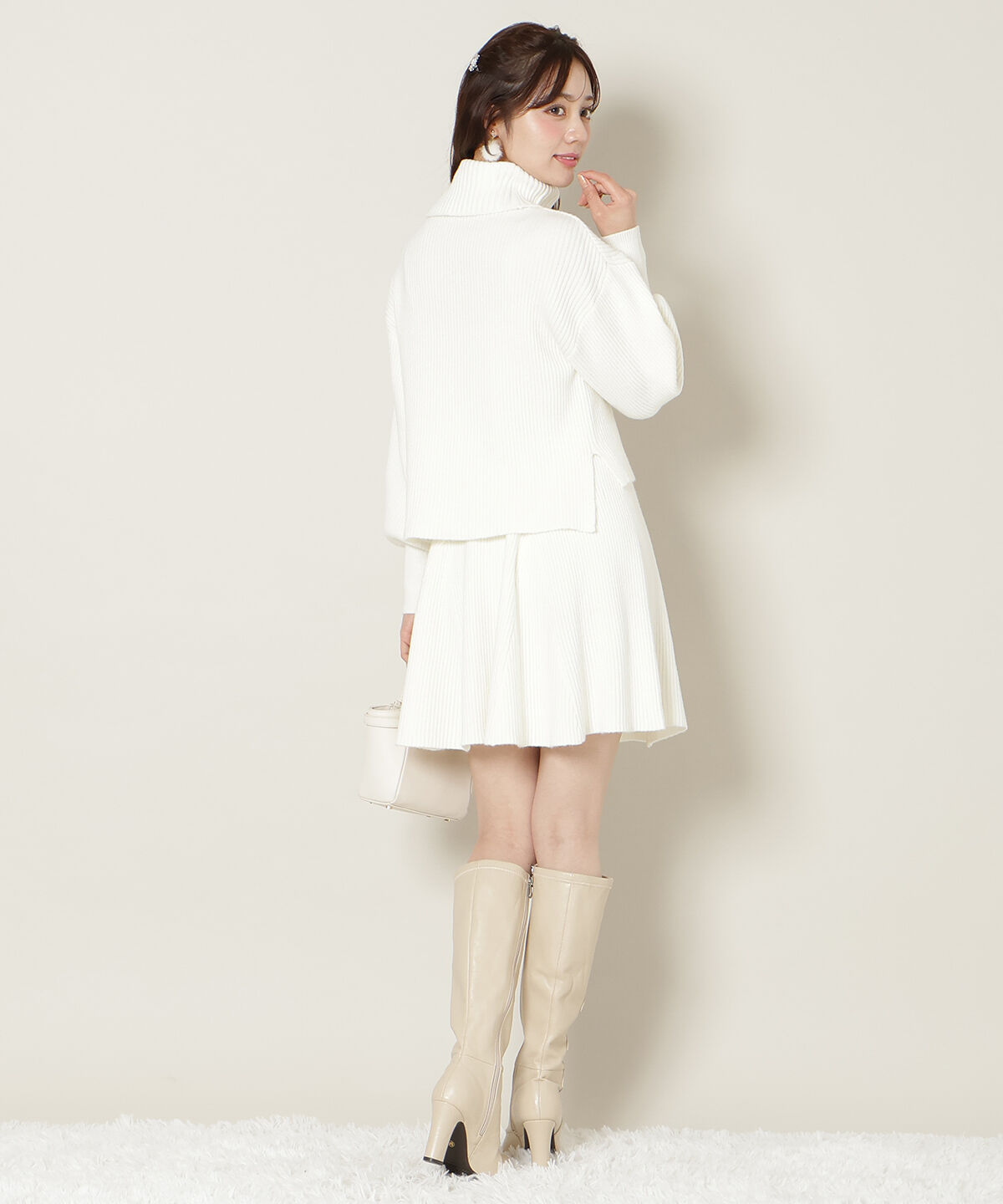 WILLSELECTION「オフタートル&times;スカートニットSETUP」|ワンピース|