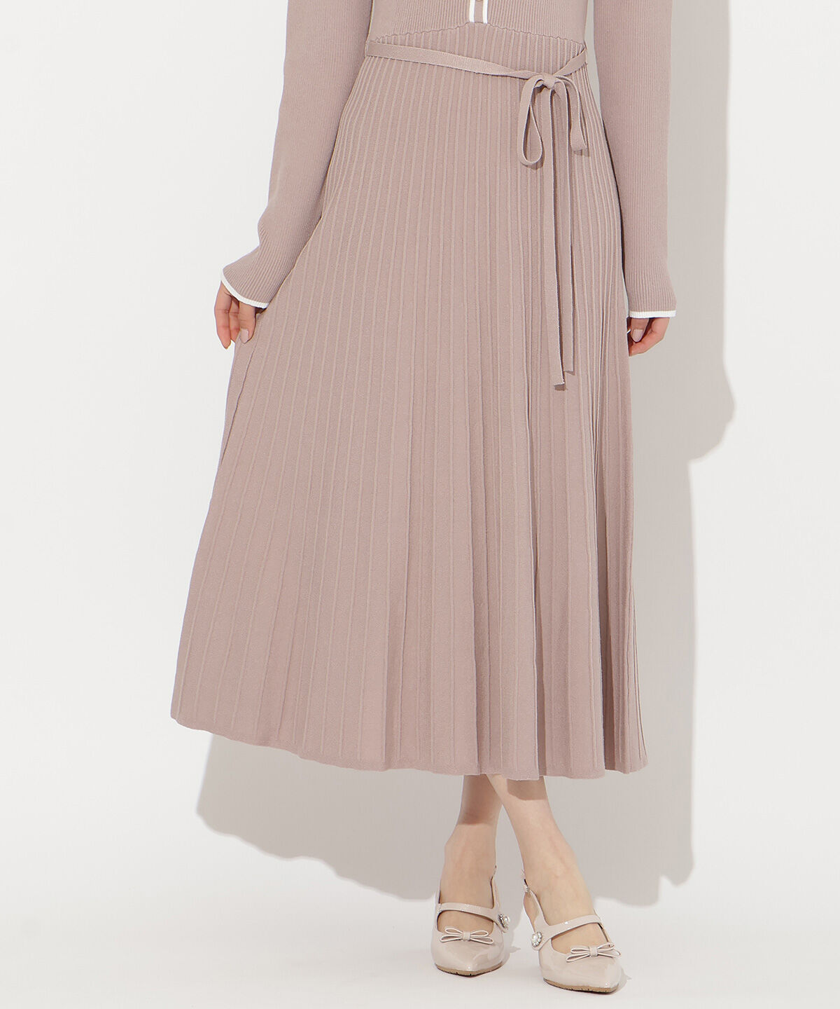 WILLSELECTION「バイカラープリーツニットワンピース」|ワンピース|