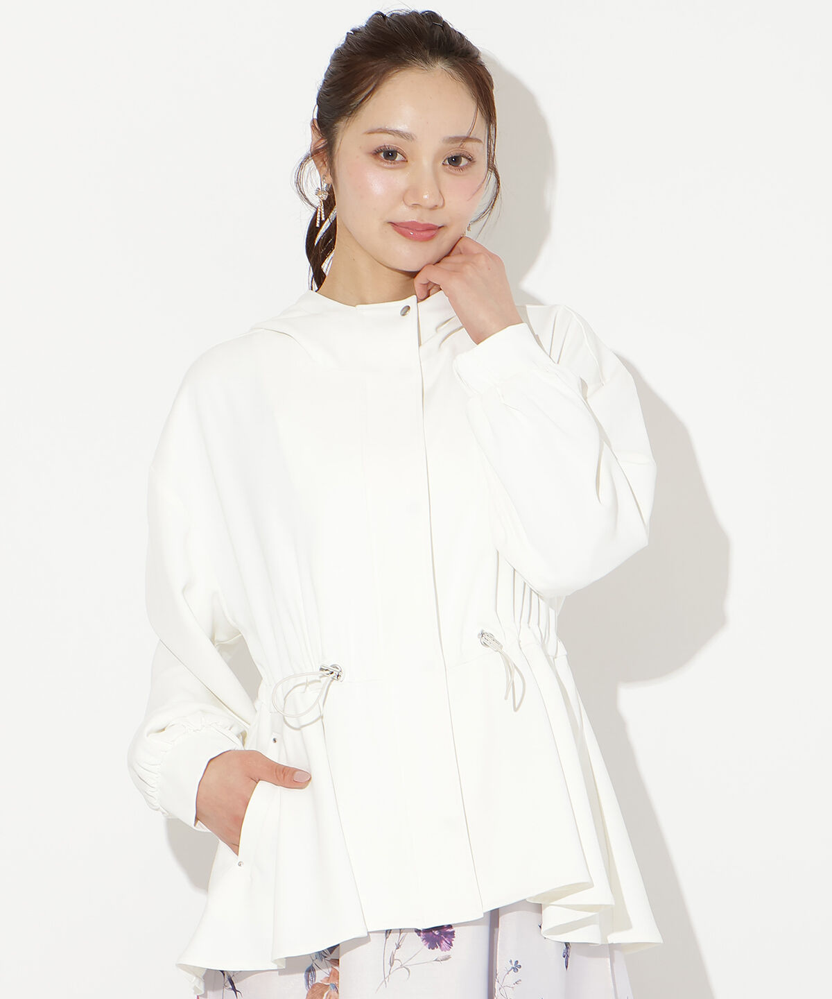 WILLSELECTION「ドロストペプラムフードブルゾン」|ブルゾン・スタジャン|オフ