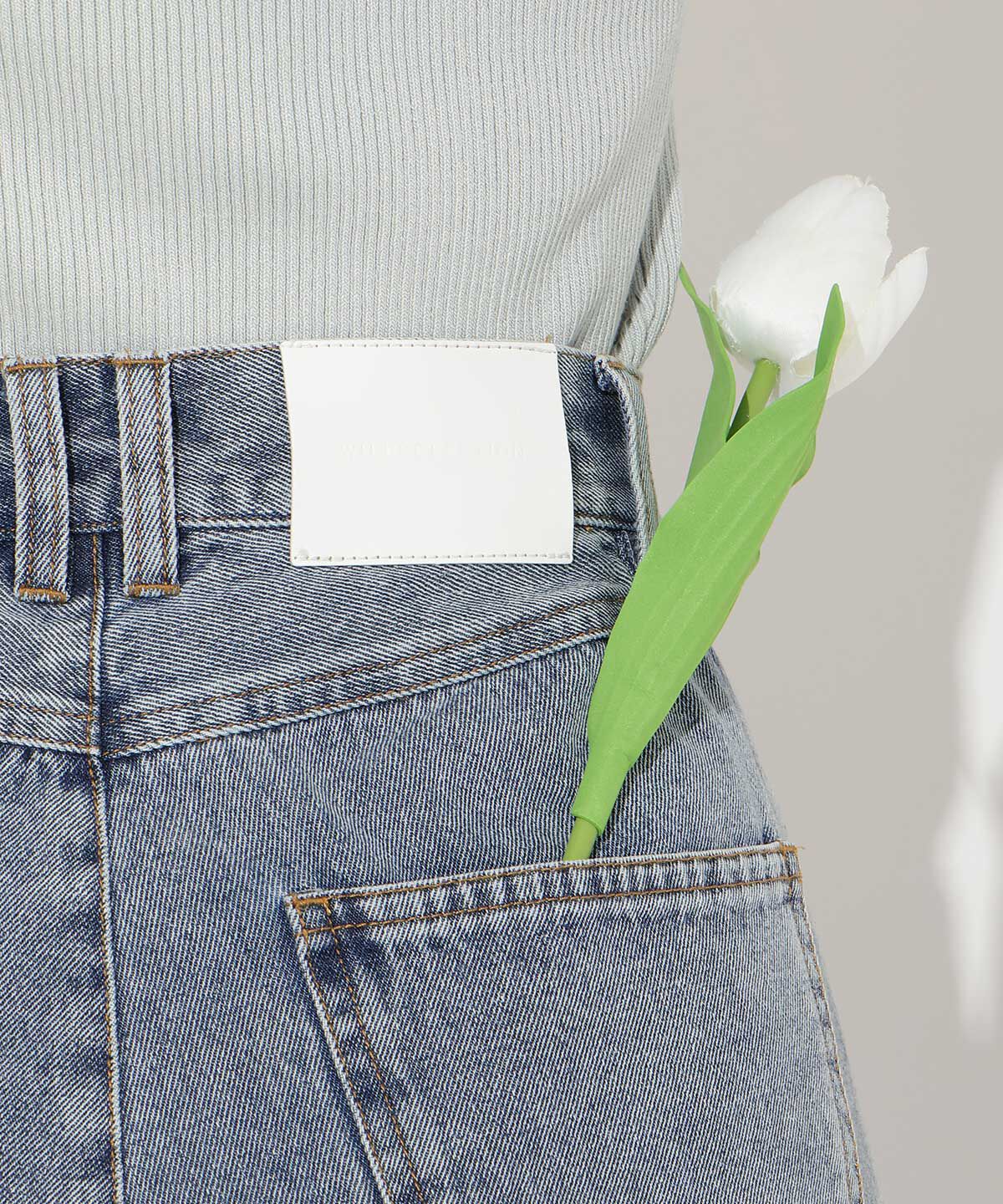 WILLSELECTION「ビジューポケットワイドデニムパンツ」|デニム|