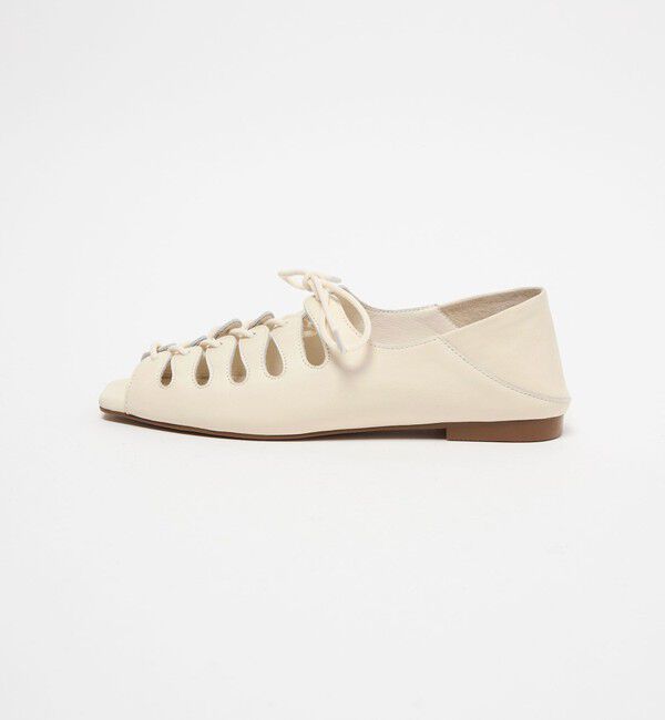 ODETTE E ODILE「ギリーオープントゥ フラット10&uarr;」|パンプス|OFF WHITE