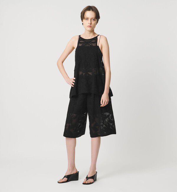 AEWEN MATOPH「＜AEWEN MATOPH＞メッシュジャガード アシンメトリーフレアキャミソール」|キャミソール|