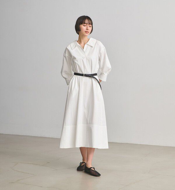 UNITED ARROWS「コットン スキッパー シャツ ワンピース ‐ウォッシャブル‐」|ワンピース|