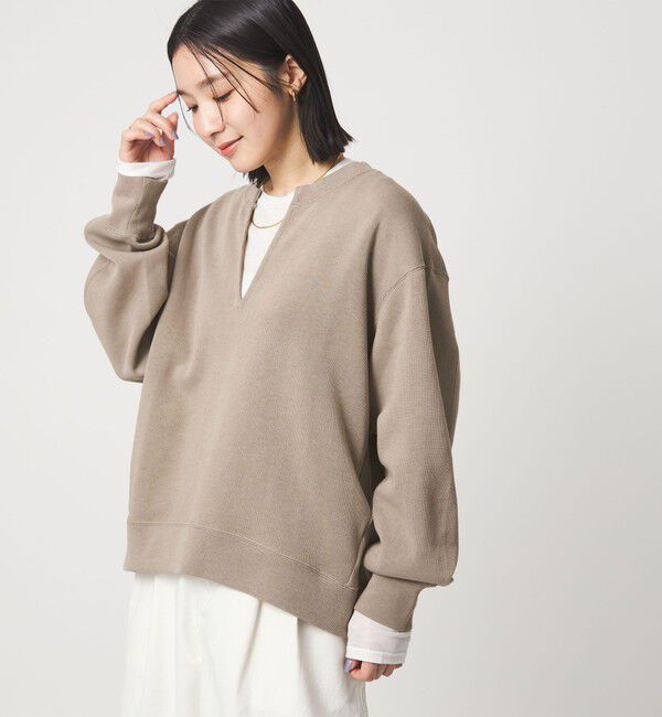 UNITED ARROWS green label relaxing「【WEB限定】＜at ease＞ダブルフェイス プルオーバー カットソー」|Tシャツ・カットソー|