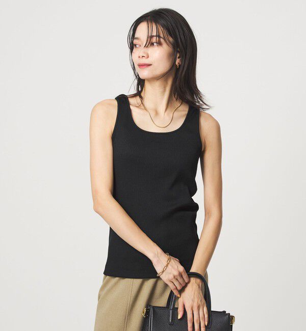 UNITED ARROWS green label relaxing「ブライトリブ タンクトップ」|タンクトップ|BLACK