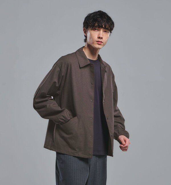 UNITED ARROWS green label relaxing「FREELITCH コーチ ジャケット  -2WAYストレッチ・吸水速乾-」|ブルゾン・スタジャン|DK.BROWN