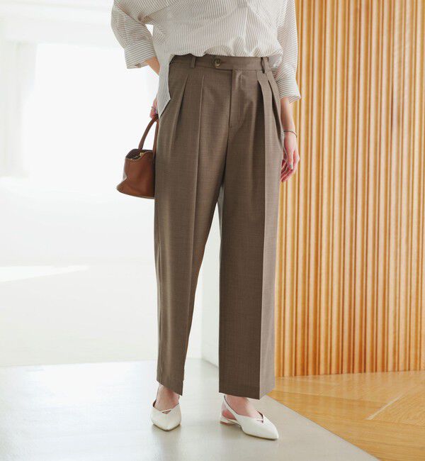 UNITED ARROWS green label relaxing「［size SHORT/TALLあり］Daily Chic コンフィ― ワイド パンツ」|スラックス|