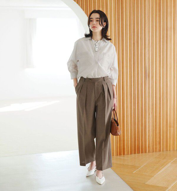 UNITED ARROWS green label relaxing「［size SHORT/TALLあり］Daily Chic コンフィ― ワイド パンツ」|スラックス|