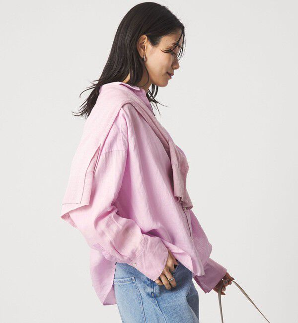 UNITED ARROWS green label relaxing「【結論シリーズ】リネンバランスシャツ［size SHORTあり］」|シャツ・ブラウス|