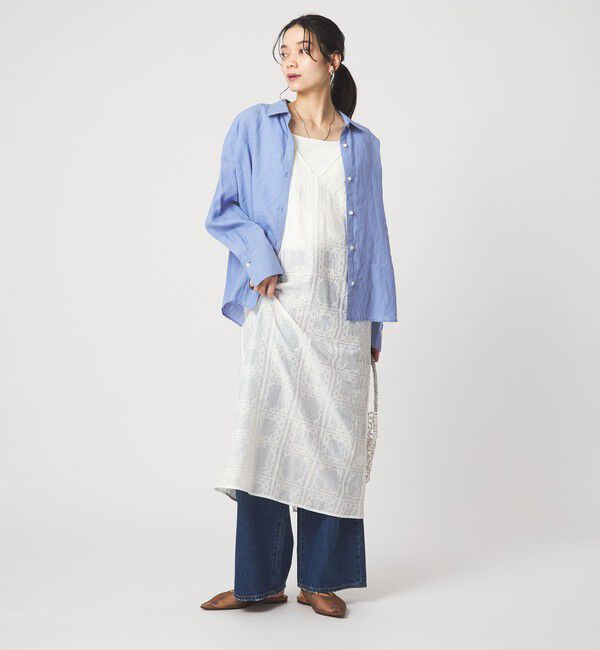 UNITED ARROWS green label relaxing「【結論シリーズ】リネンバランスシャツ［size SHORTあり］」|シャツ・ブラウス|