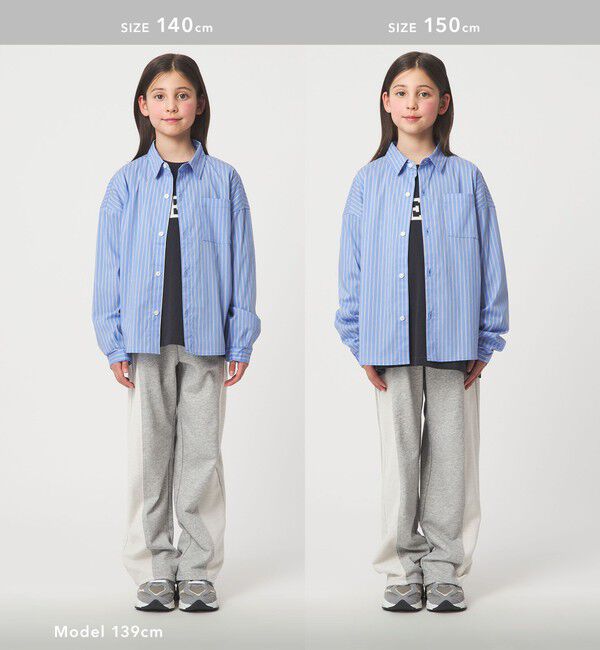 UNITED ARROWS green label relaxing「ストライプシャツ / キッズ  100cm-130cm 撥水」|シャツ・ブラウス|