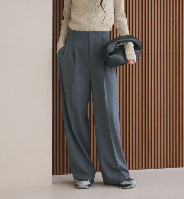 BEAUTY&YOUTH UNITED ARROWS「ポリエステルブレンド ２タック タブワイドパンツ」|その他|