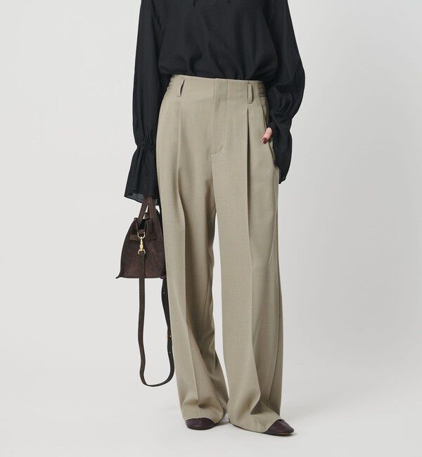 BEAUTY&YOUTH UNITED ARROWS「ポリエステルブレンド ２タック タブワイドパンツ」|その他|