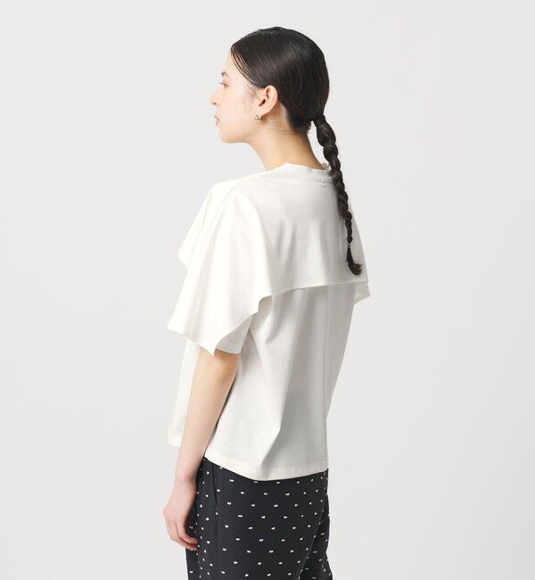 BEAUTY&YOUTH UNITED ARROWS「【WEB限定 Wardrobe DAILY MINIMAL】ケープフリル ショートスリーブプルオーバー UVカット 接触冷感」|Tシャツ・カットソー|