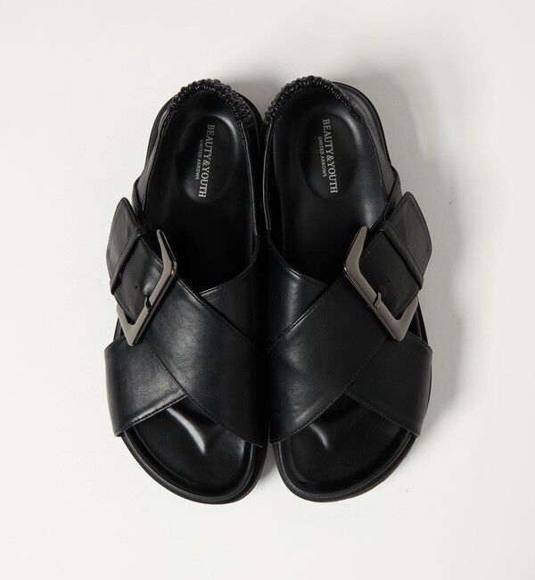 BEAUTY&YOUTH UNITED ARROWS「ビッグバックル クロスストラップ サンダル」|サンダル|