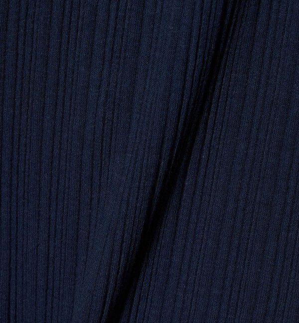 BEAUTY&YOUTH UNITED ARROWS「【WEB限定】ランダムリブ ヘンリーネック スナップ 5分袖Tシャツ」|Tシャツ・カットソー|