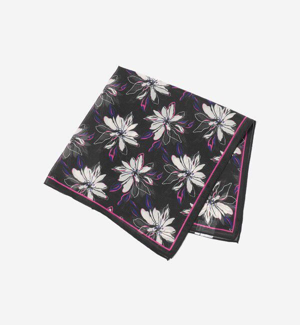 BEAUTY&YOUTH UNITED ARROWS「フラワー柄 スカーフ」|バンダナ・スカーフ|BLACK