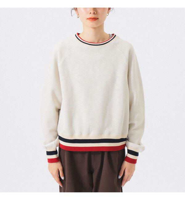 BEAMSBOY「【別注】Healthknit / ライン リブ クルーネック スウェット」|スウェット・ジャージ|