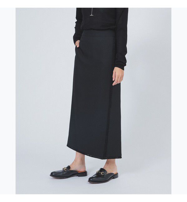 Demi-Luxe BEAMS 「フリンジ  Iライン スカート」|スカート|