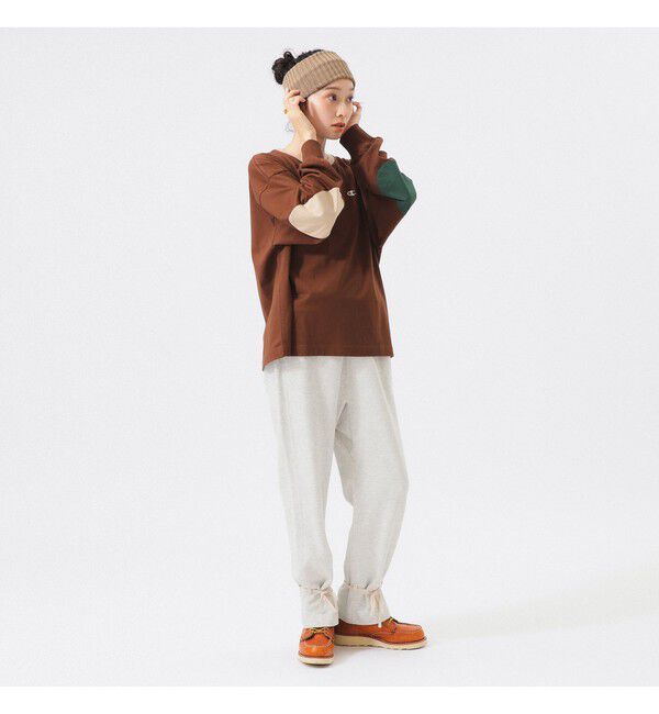 BEAMSBOY「【別注】Champion / エルボーパッチ Tシャツ」|Tシャツ・カットソー|