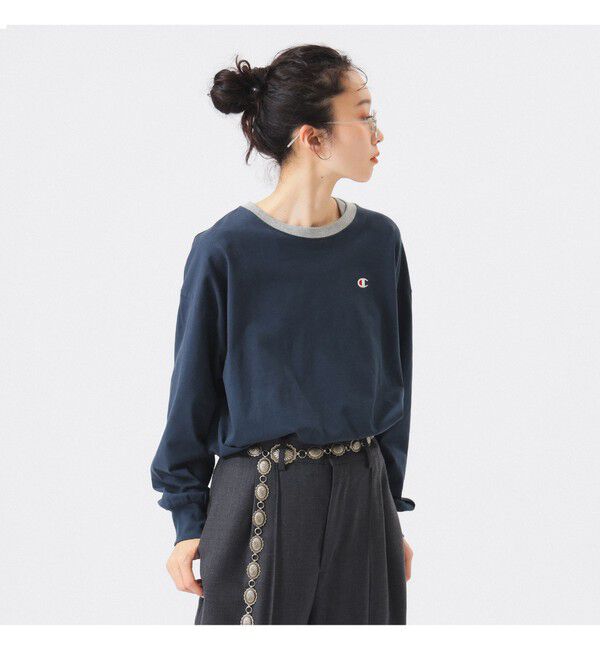 BEAMSBOY「【別注】Champion / エルボーパッチ Tシャツ」|Tシャツ・カットソー|