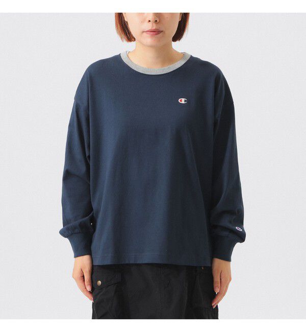 BEAMSBOY「【別注】Champion / エルボーパッチ Tシャツ」|Tシャツ・カットソー|