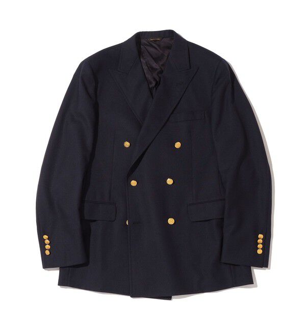 SHIPS「Southwick: PAXTON ウール ネイビー ダブルブレザー」|テーラードジャケット|ネイビー