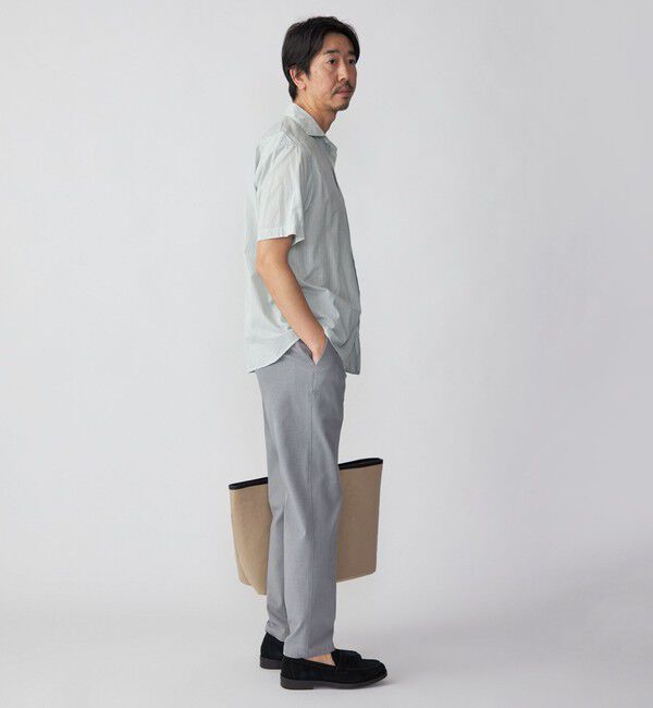 SHIPS「SHIPS: ボイル セミワイドカラー ストライプ ショートスリーブ シャツ」|シャツ・ブラウス|