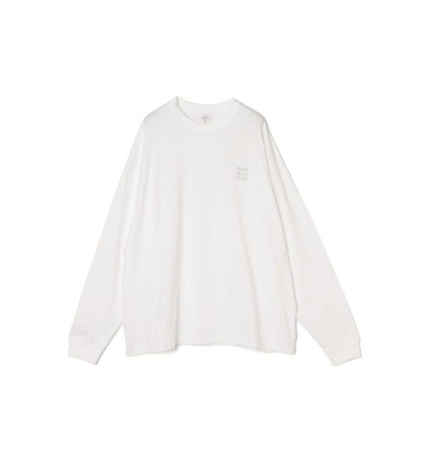 SHIPS any「【WEB限定】SHIPS any: BLAH BLAH BLAH.ワンポイント 刺繍 ルーズ Tシャツ (ロンT)◇」|Tシャツ・カットソー|