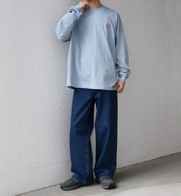 SHIPS any「【WEB限定】SHIPS any: BLAH BLAH BLAH.ワンポイント 刺繍 ルーズ Tシャツ (ロンT)◇」|Tシャツ・カットソー|