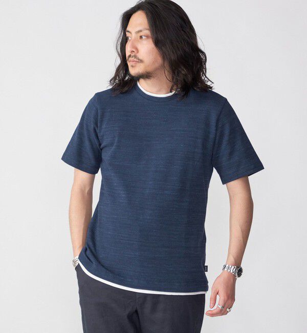 SHIPS「SHIPS: フェイクレイヤード ピケ クルーネック Tシャツ」|Tシャツ・カットソー|