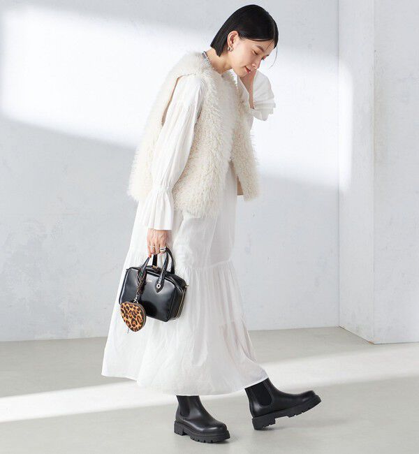 SHIPS for women「〈手洗い可能〉コットン シルク ローン ティアード ワンピース」|ワンピース|