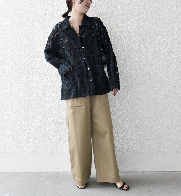 SHIPS any「SHIPS any:〈手洗い可能〉パッチワーク レース ジャケット シャツ」|その他|