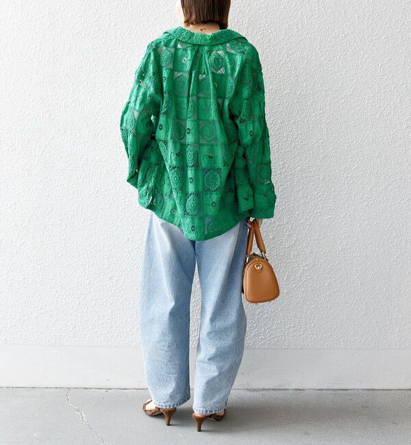 SHIPS any「SHIPS any:〈手洗い可能〉パッチワーク レース ジャケット シャツ」|その他|