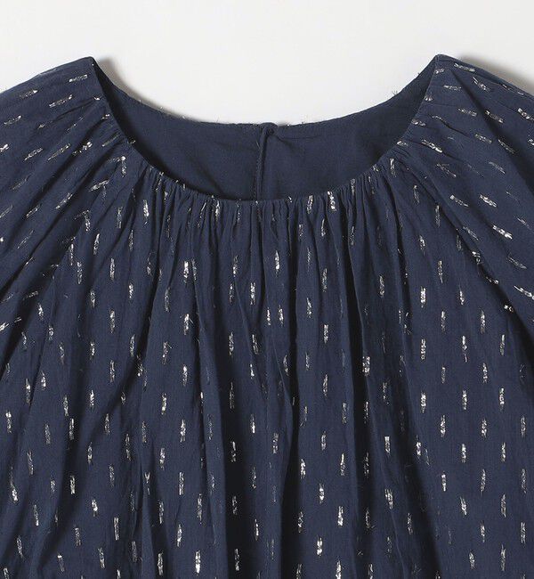 SHIPS any「SHIPS any:〈洗濯機可能〉ラメ ドビー ギャザー パフ スリーブ ブラウス」|シャツ・ブラウス|