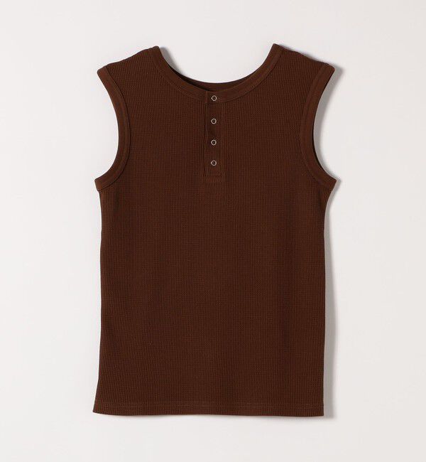 SHIPS any「《一部追加予約》SHIPS any:〈洗濯機可能〉ワッフル ヘンリーネック 2WAY ノースリーブ TEE」|タンクトップ|