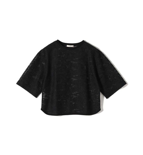 SHIPS for women「〈手洗い可能〉オーガニック コットン レース ショート スリーブ プルオーバー」|Tシャツ・カットソー|