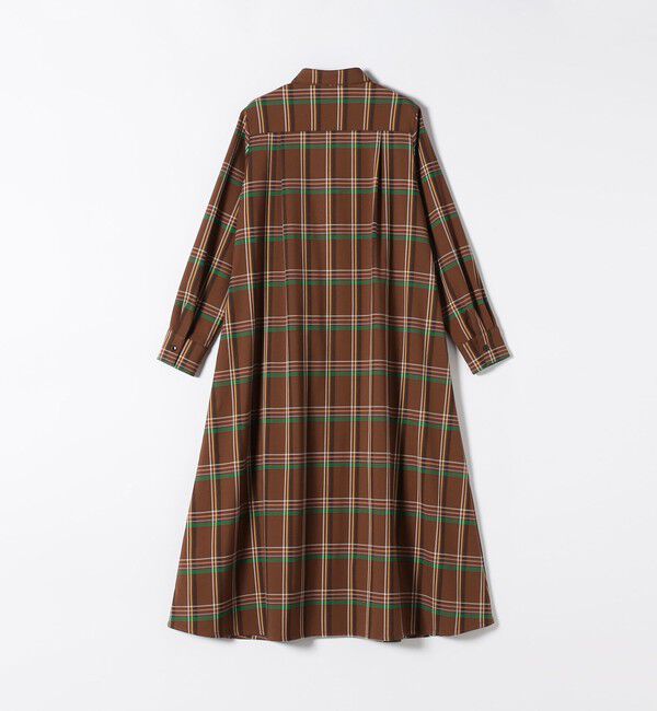 SHIPS any「SHIPS any:〈洗濯機可能〉チェック Aライン フレア シャツ ワンピース」|ワンピース|